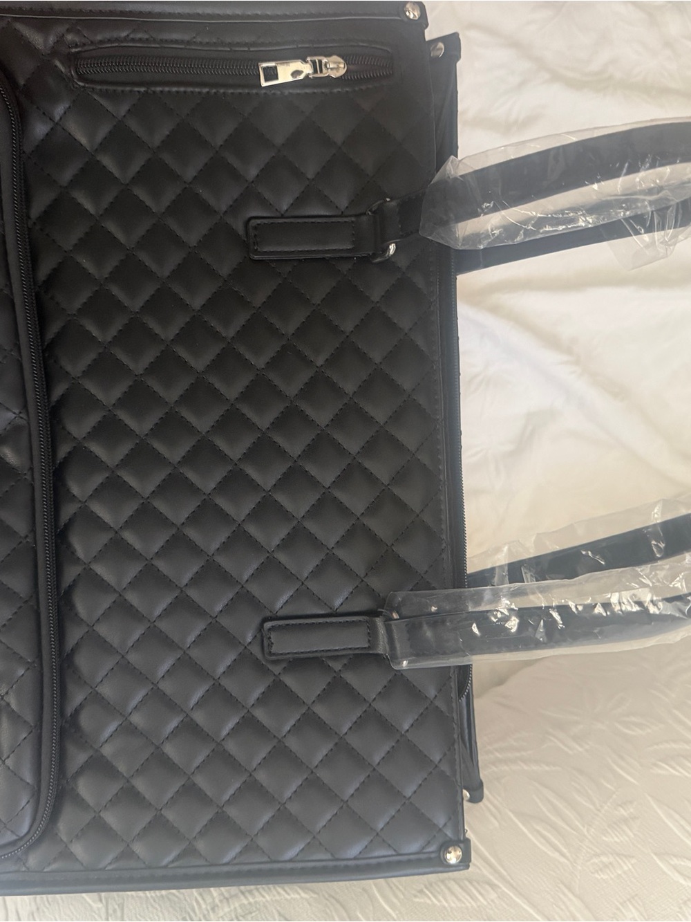 Quilted Black Tote Bag for Women - Classic Everyday Carry